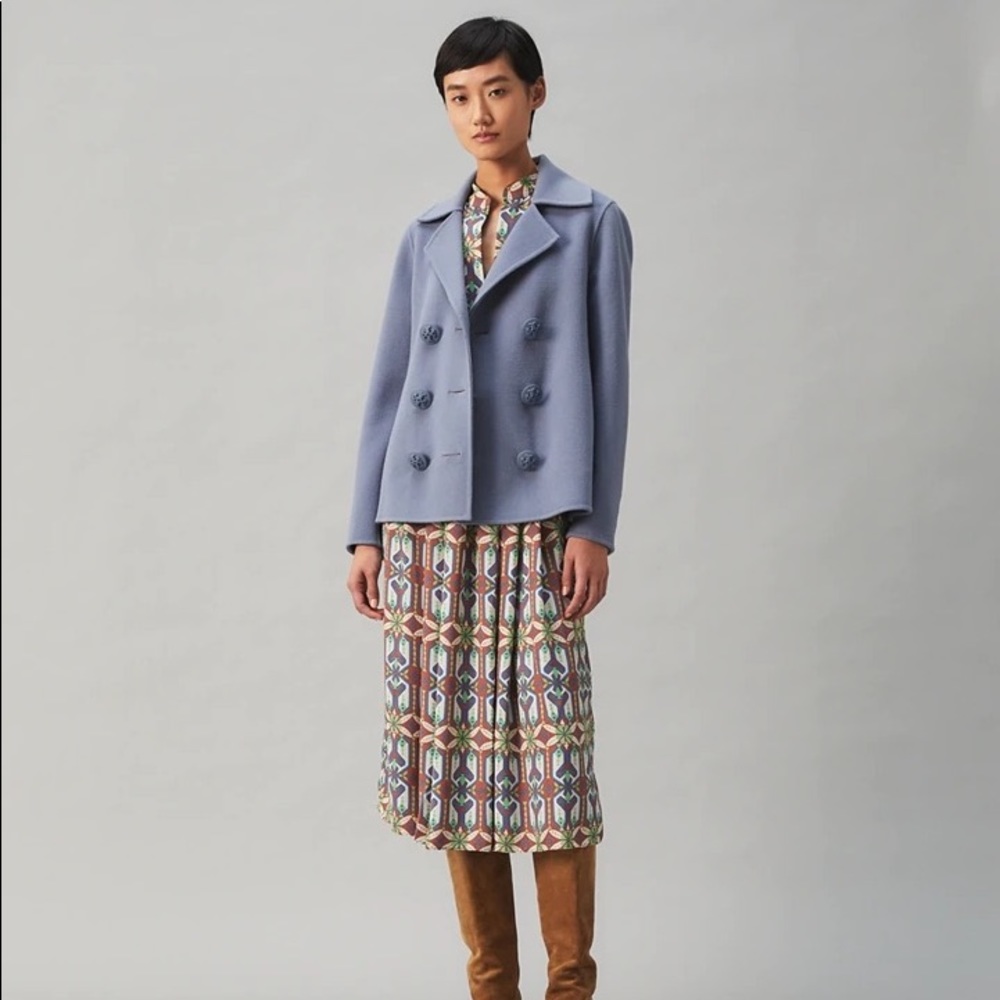 New Tory Burch Wool Navy Peacoat